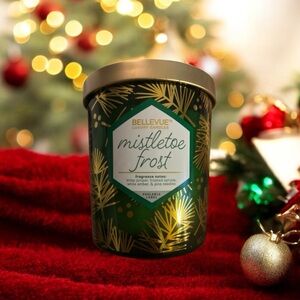 Bellevue 12oz Mistletoe Frost 2 Wick Candle NWT